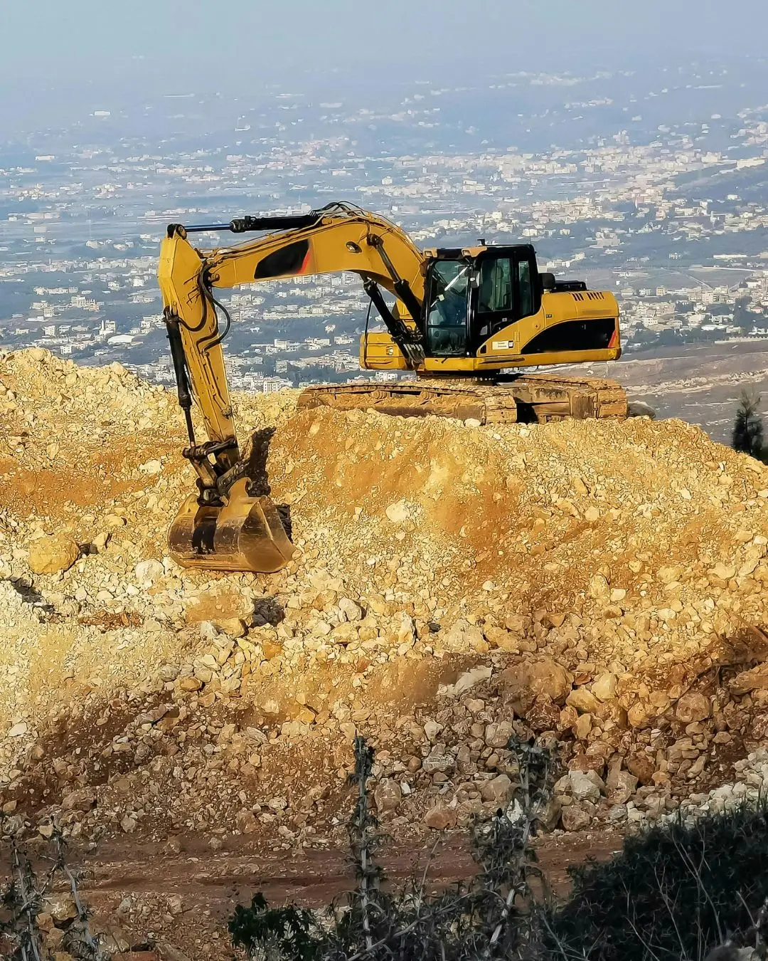 Heavy machinery in operation